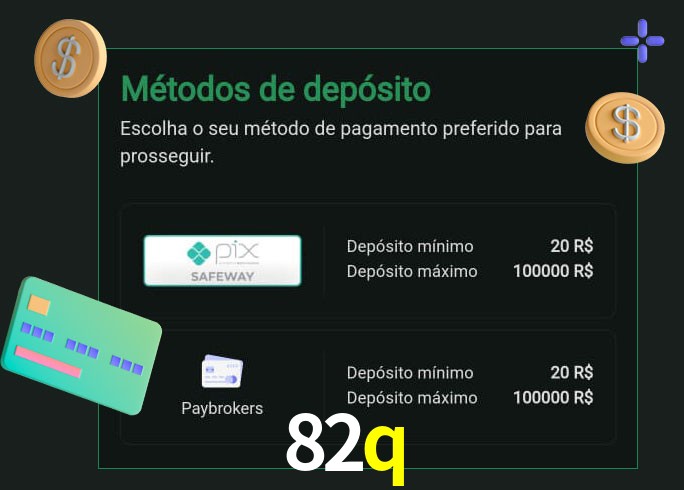 O cassino 82q oferece uma grande variedade de métodos de pagamento